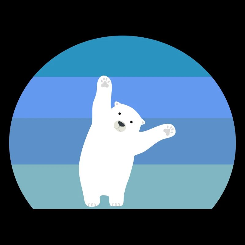 Retro Polar Bear Polar Bear