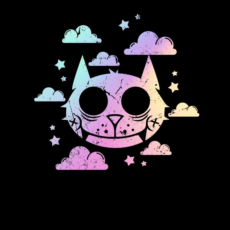 Pastel Goth Cat Aesthetic Gothic Emo E-Girl