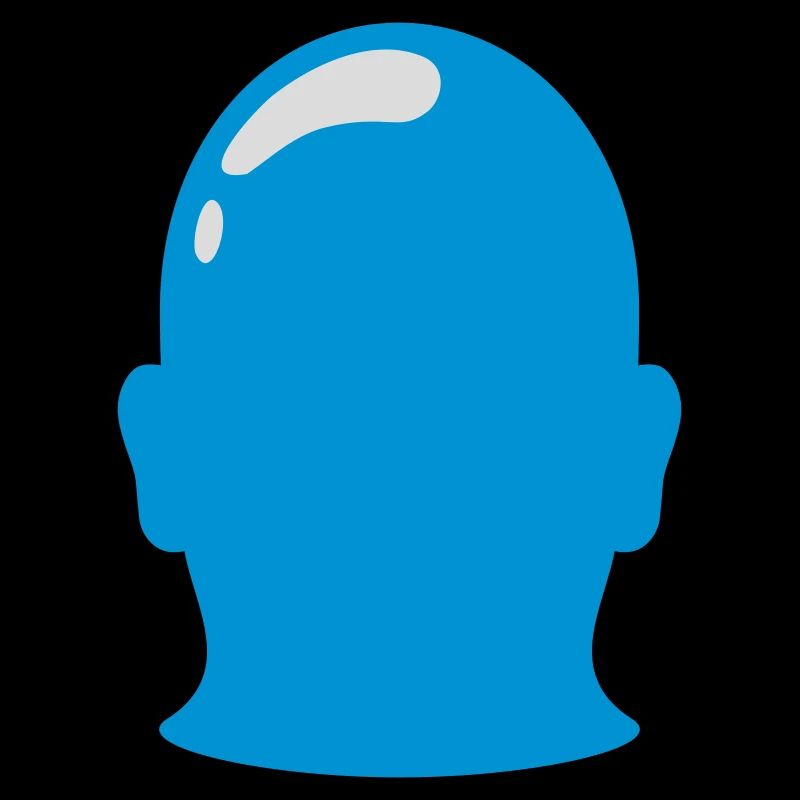 Symbol Glatzkopf Umriss Silhouette
