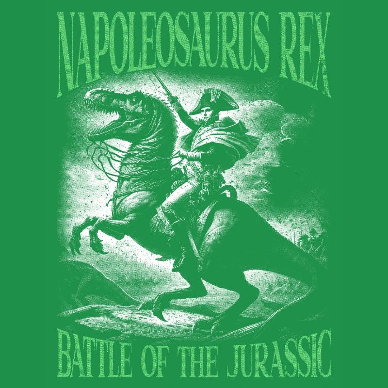 Napoleon Riding a T-Rex Epic Victory Pose