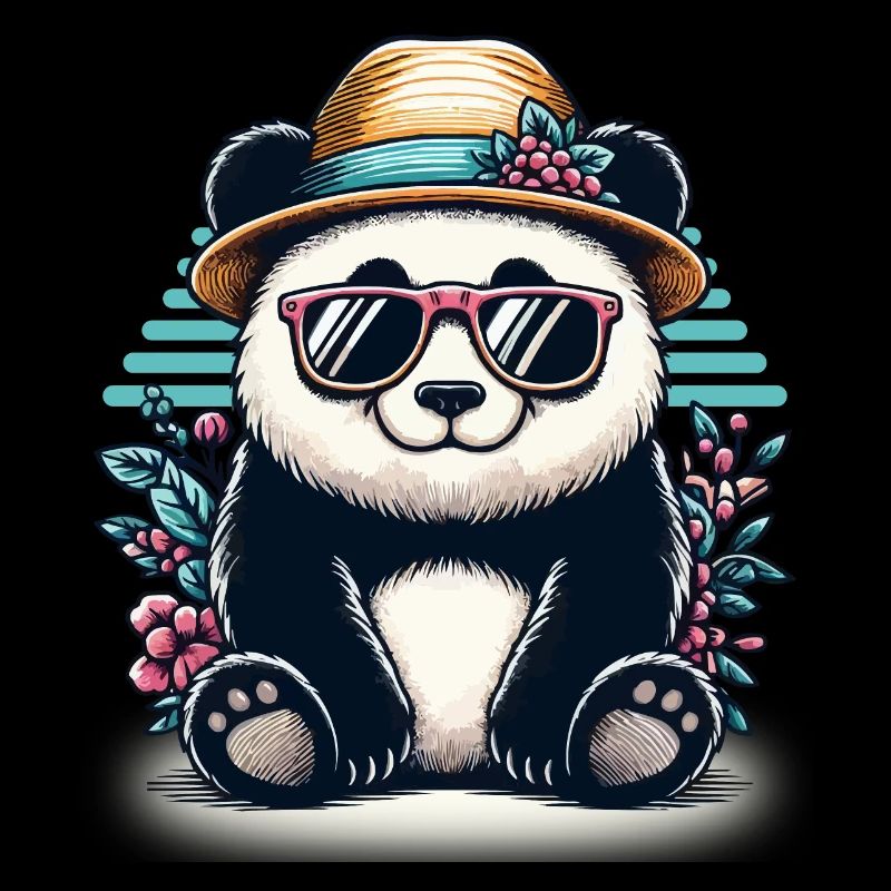 Panda rétro cool