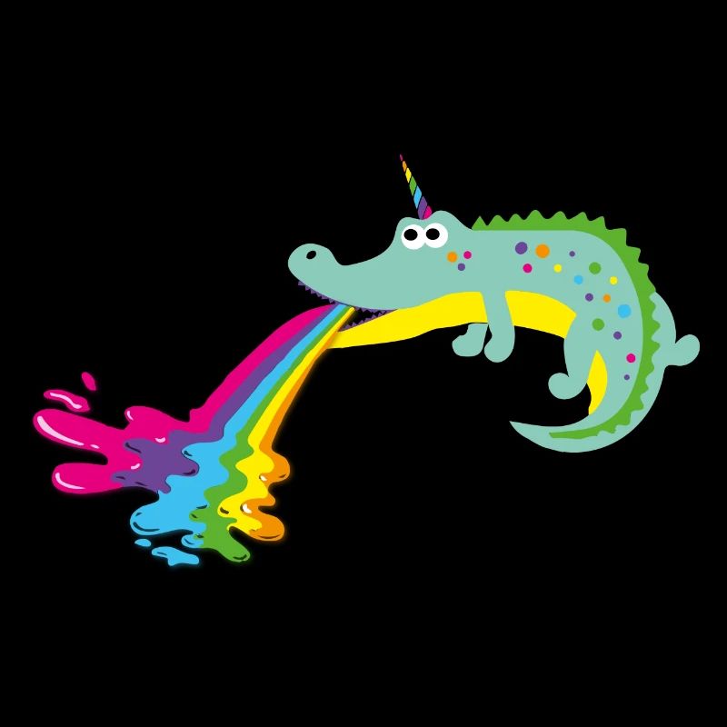 crocodile with horn, crocodile, crocodile, unicorn,