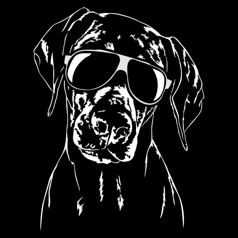 DOBERMANN Doberman avec des lunettes cool chiens Wilsigns