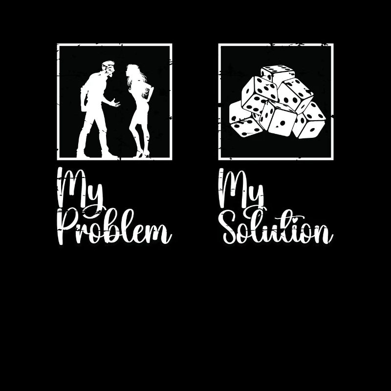 Bunco Player My Problem My Solution Pictogram Mom