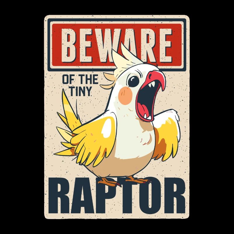 Calopsitte Méfiez-vous de la minuscule perruche perroquet Raptor