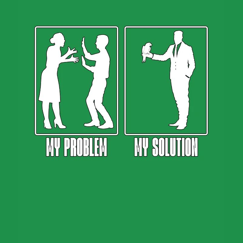 Conure Lover My Problem My Solution Pictogram Dad