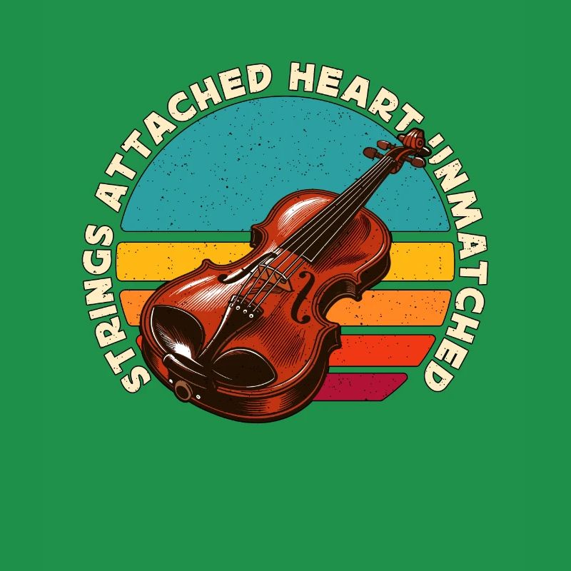 Fiddle Strings Attached Heart Musical Instrument