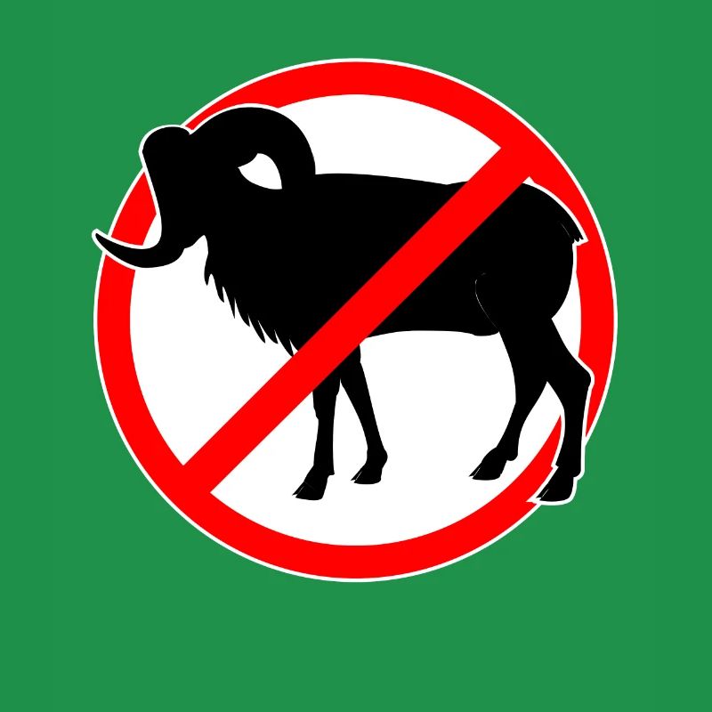 Ziegen oder Mufflons verboten - Ziege