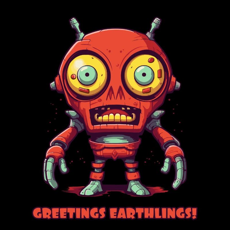 Grüße Erdlinge – Alien-Roboter