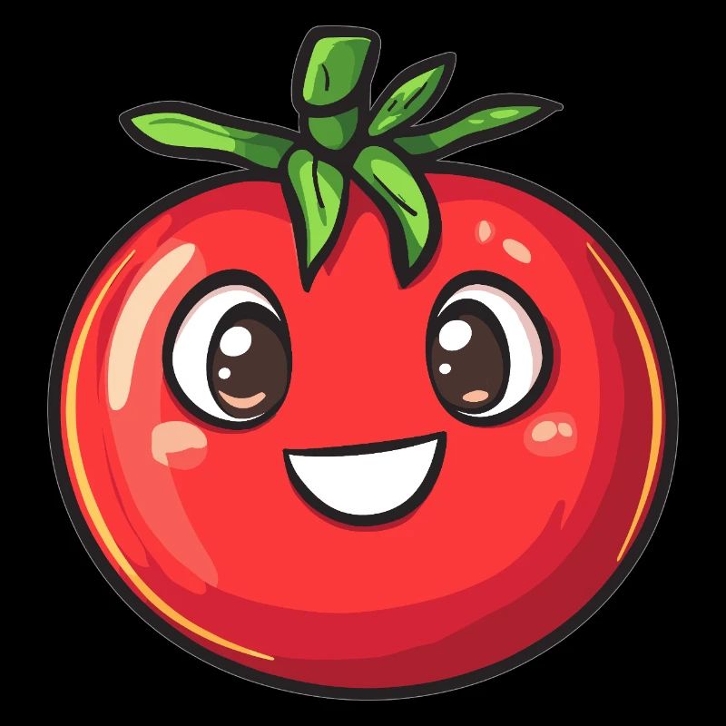 Fröhliche Tomate
