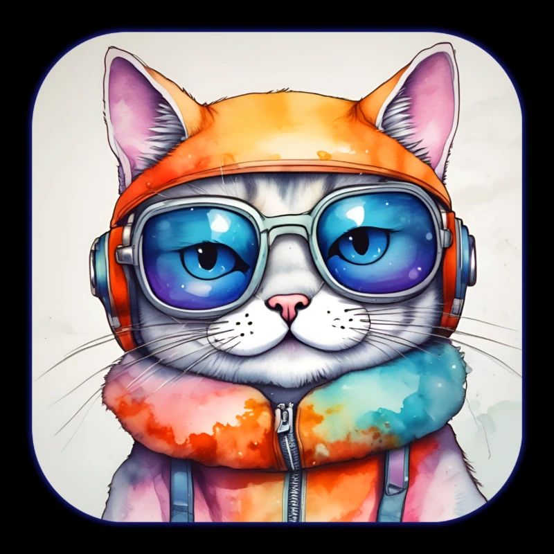 Coole Katze mit Sonnenbrille