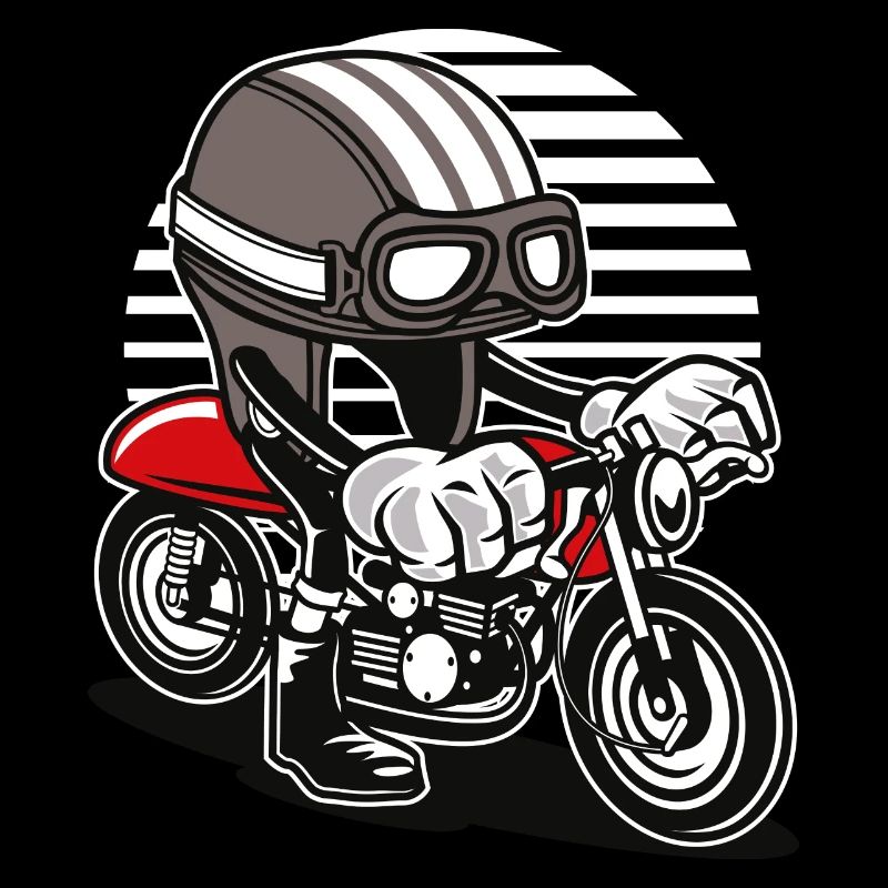 COMIC CAFE RACER - Comic Cartoon Design Chemise