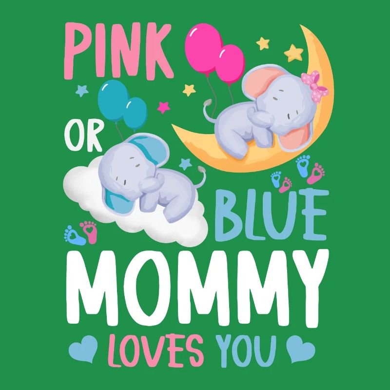 Pink Oder Blue Mama Liebt Dich Geschlecht