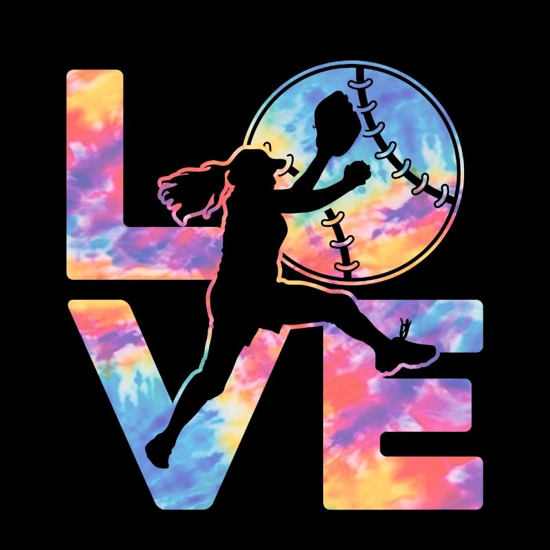 Tie Up Dye Softball Adolescentes Joueuse de Softball