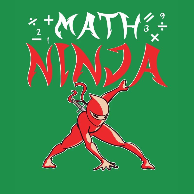 Funny Math Ninja Mathematics Geek Numbers
