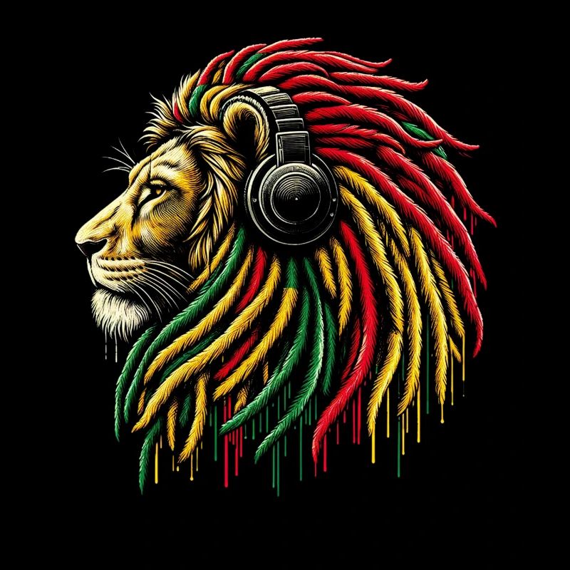 Jamaican Lion Reggae Root Lion Judah Rasta