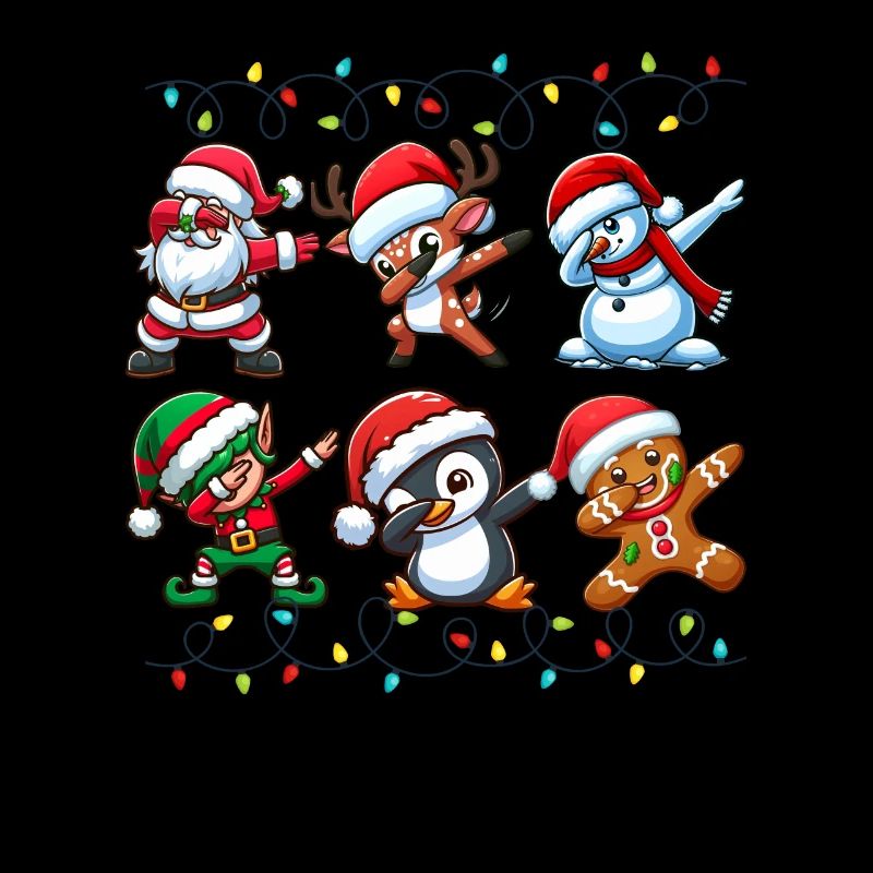 Dabbing Père Noël Elfe Équipe de Noël Garçons Filles