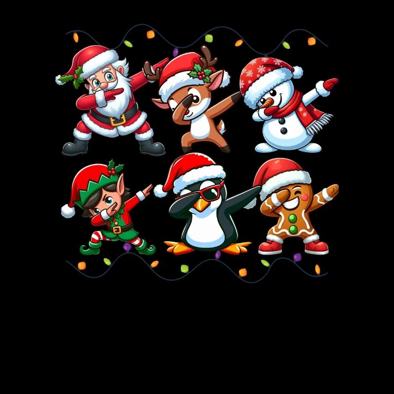 Dabbing Père Noël Elfe Équipe de Noël Garçons Filles