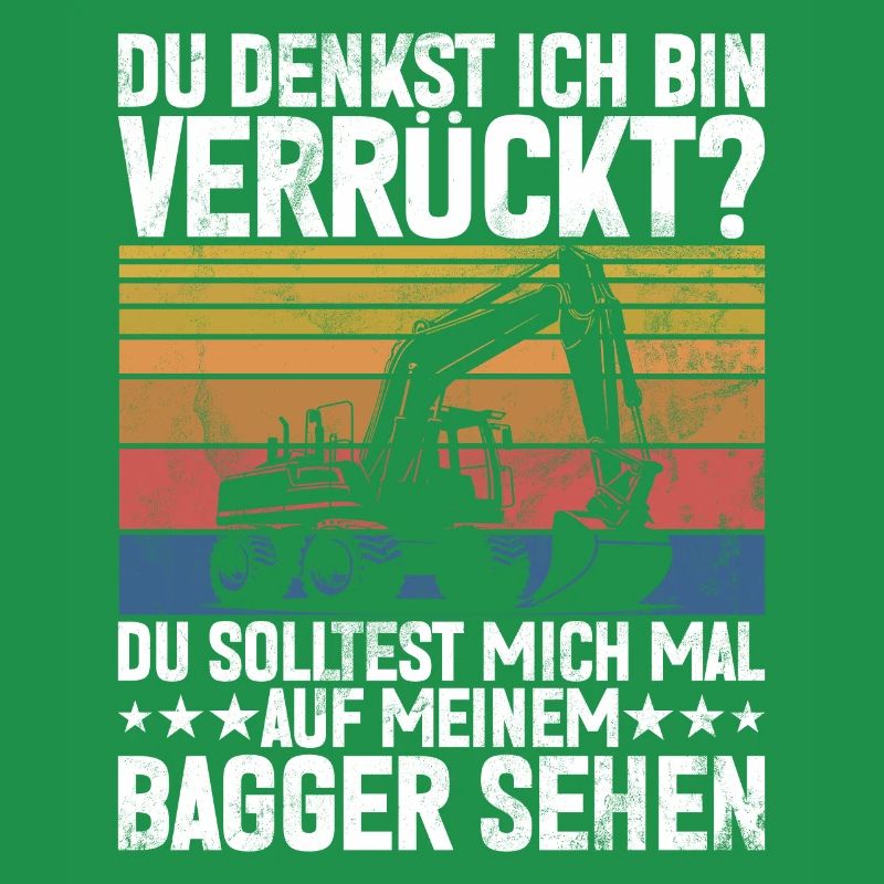 Excavator Driver Funny Construction Worker Profession Excavator