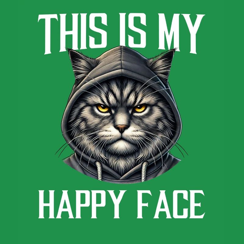 C’est mon visage heureux les chats