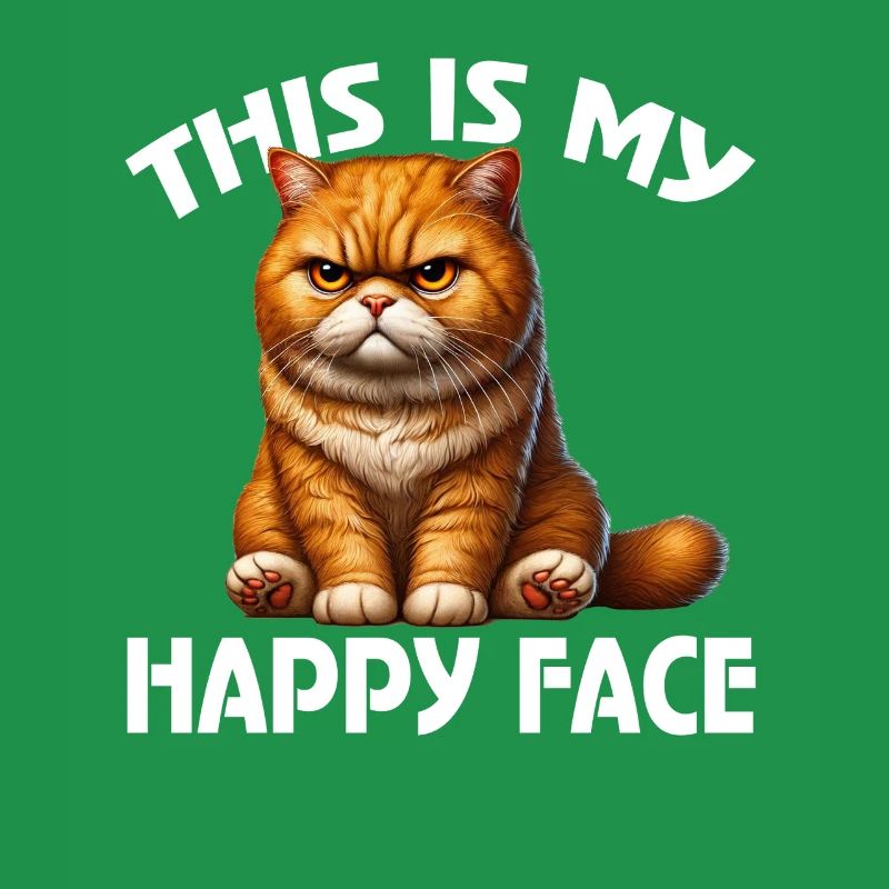 C’est mon visage heureux les chats