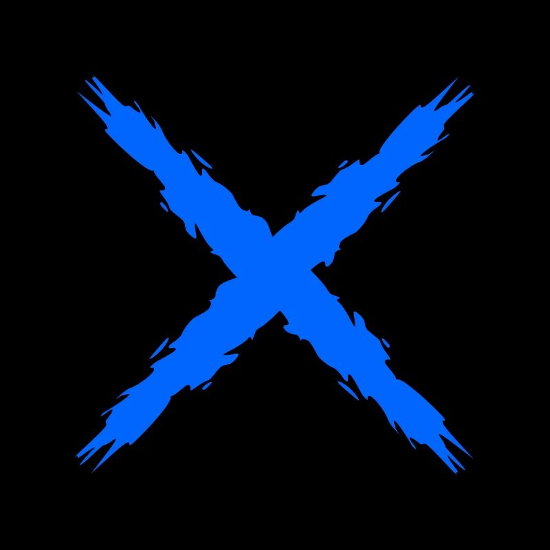 Cross symbol design vector brush blue gift