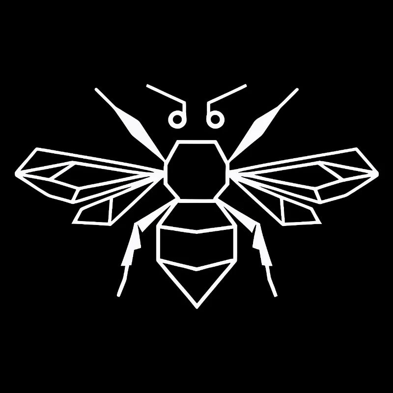 Geometric Bee – Polygon Animal Design