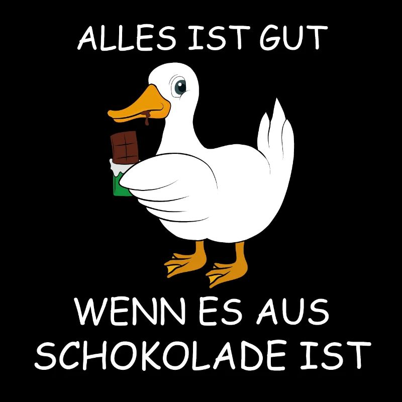 Ente mit Schokolade Spruch