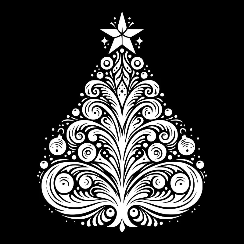 Eleganter Weihnachtsbaum mit Stern
