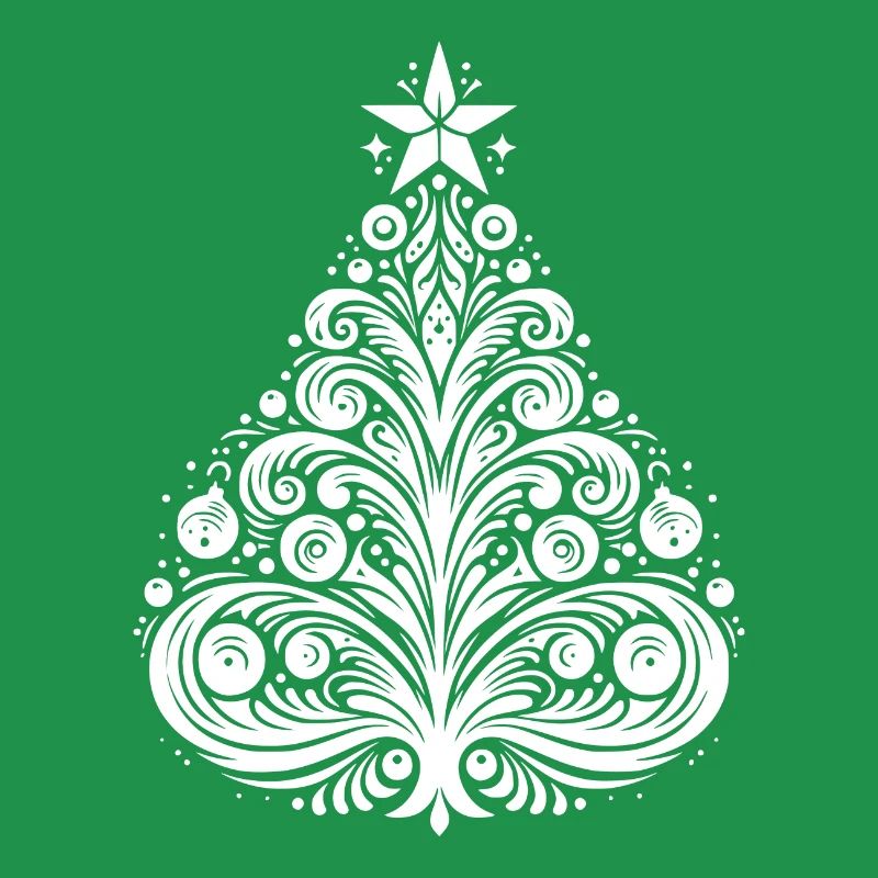 Eleganter Weihnachtsbaum mit Stern