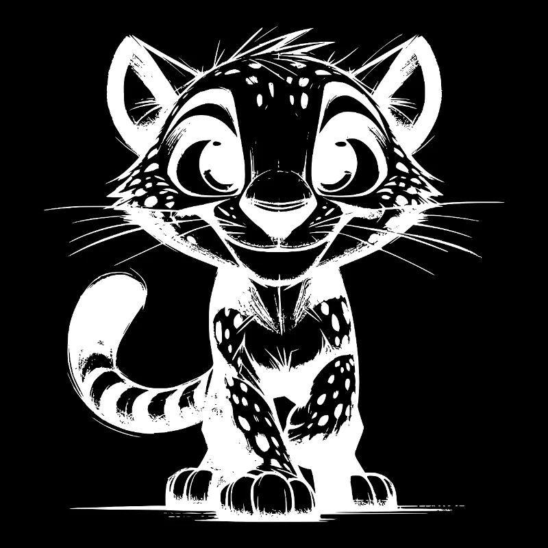 Cute leopard portrait big cat grinning