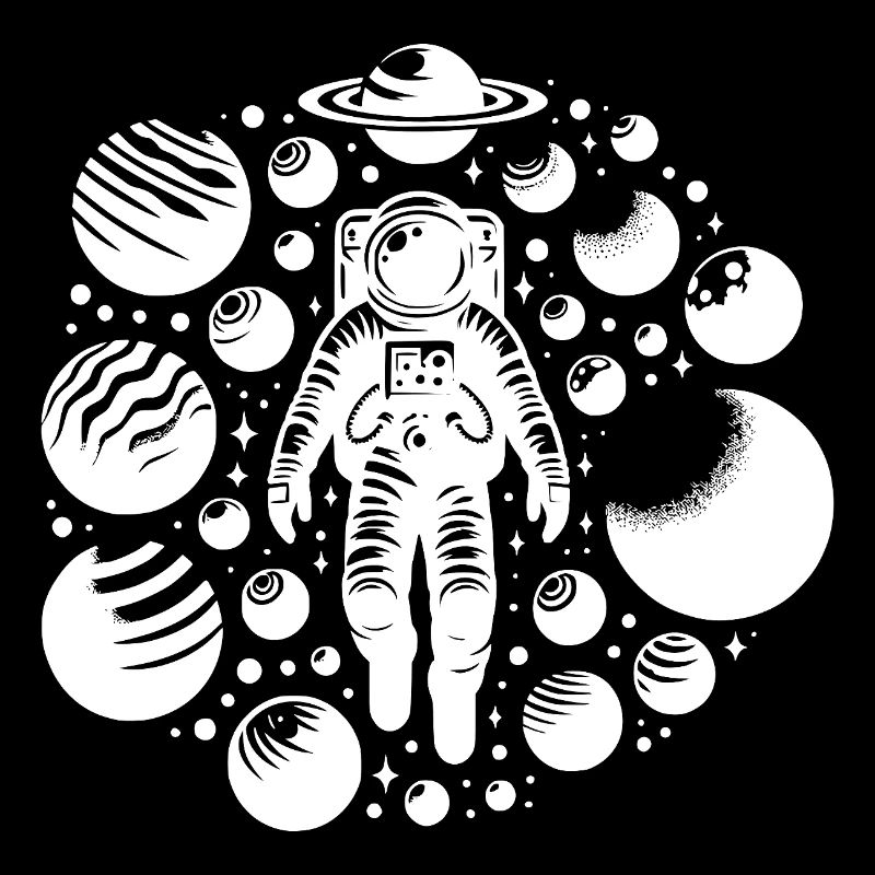 L’astronaute dérive dans l’univers