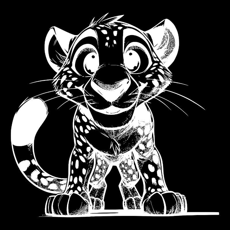 Kleiner Leopard mit großen Augen und Schmuseblick