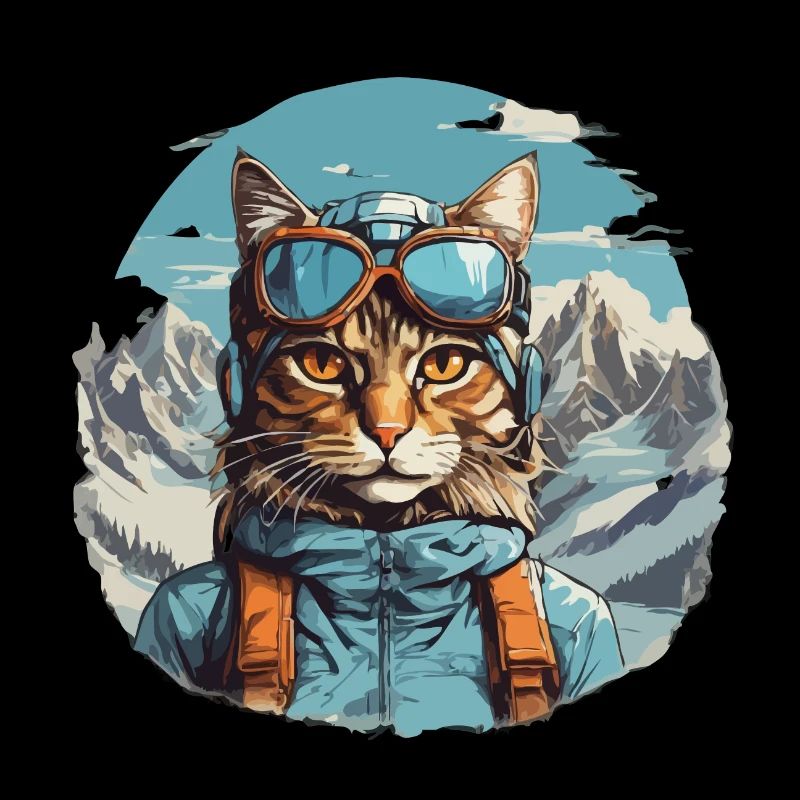 Dessin animé de chat à Bergen Cool