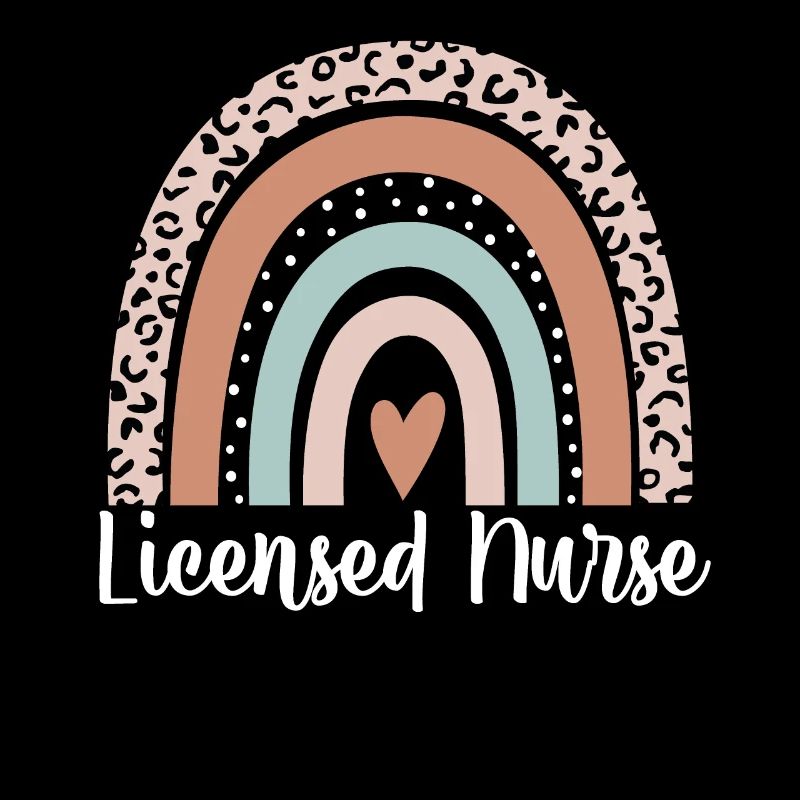Licensed Nurse Rainbow Leopard Funny Licensed