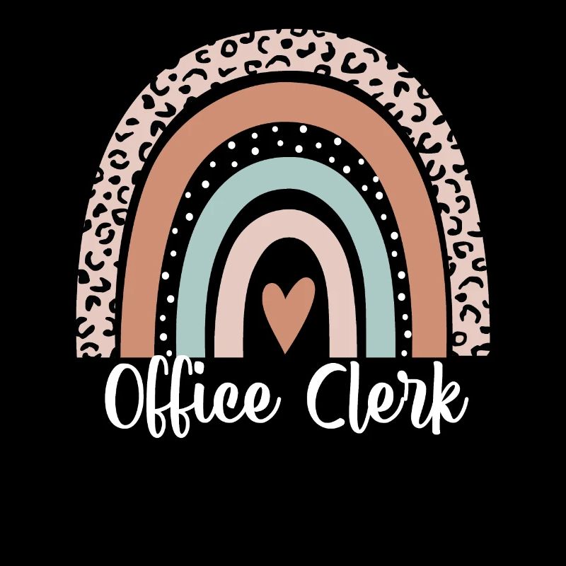 Office Clerk Rainbow Leopard Funny Office Clerk