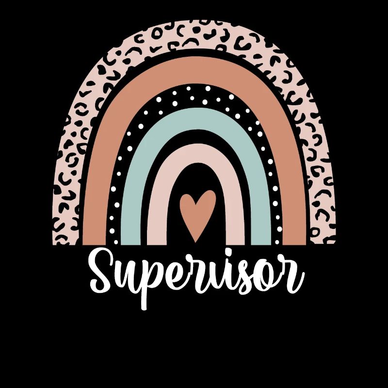 Supervisor Rainbow Leopard Funny Supervisor