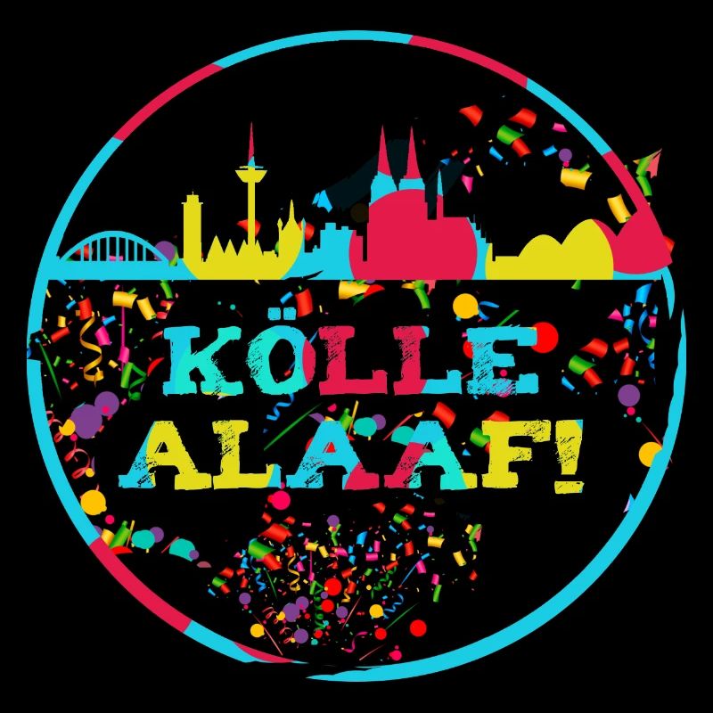 Cologne Alaaf, Cologne, Skyline, Kreis, Carnaval, Confettis