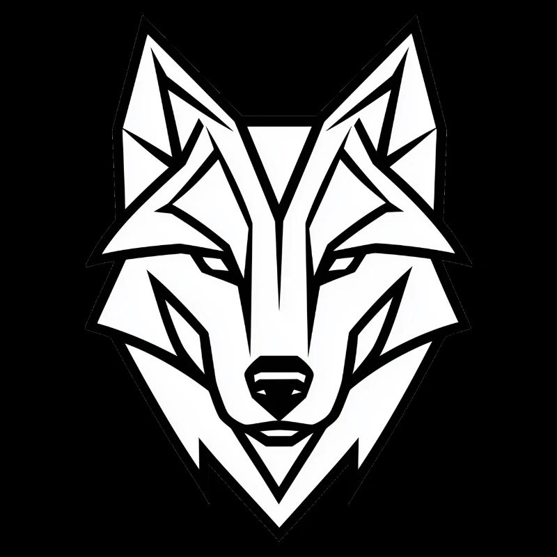 Wild Wolf Logo, Wolfskopf, geometrisch