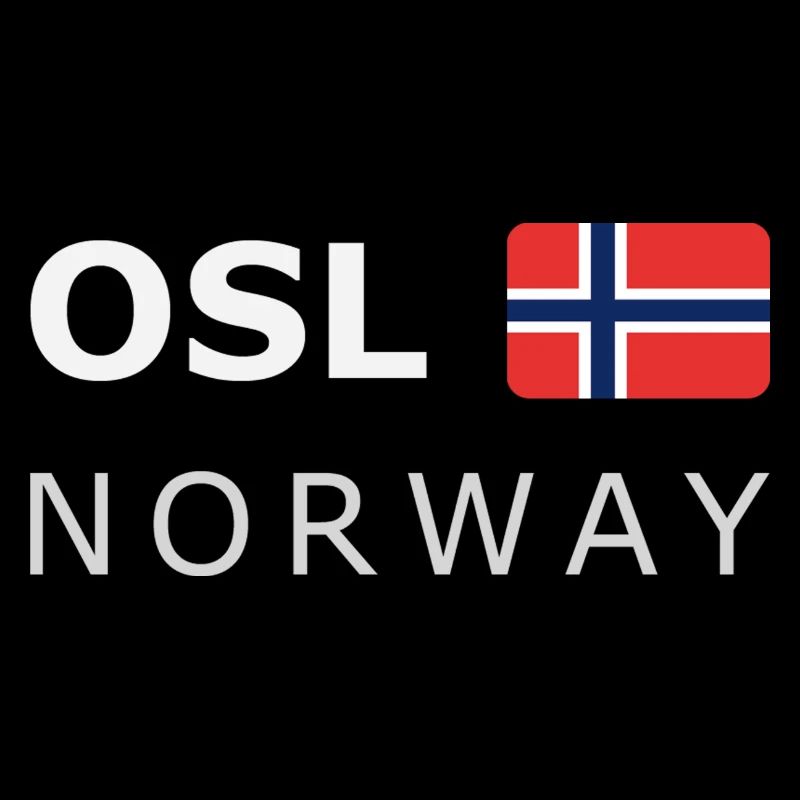OSL NORWAY white-lettered 400 dpi