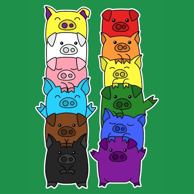 Fierté Progrès Flag Egalité du cochon