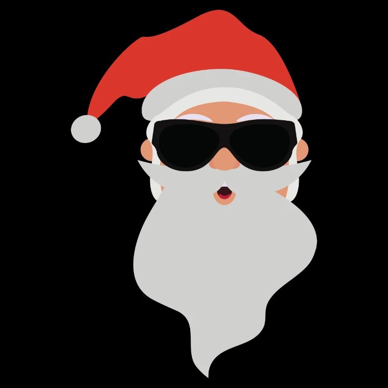 Moderner Weihnachtsmann trägt dunkle Brille