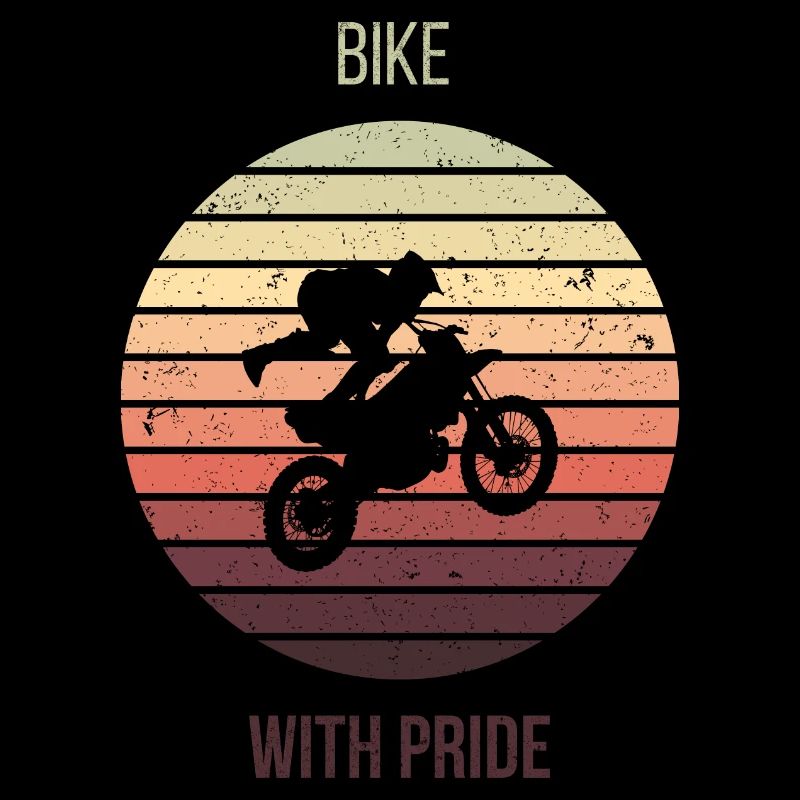 Motorcycle On A Retro Sunset