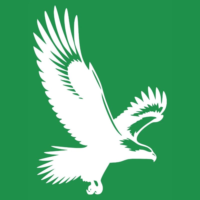 White-tailed eagle with huge wings tattoo style bird