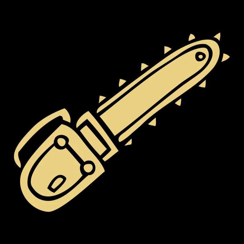 dessin chainsaw tronçonneuse outil scierie fun