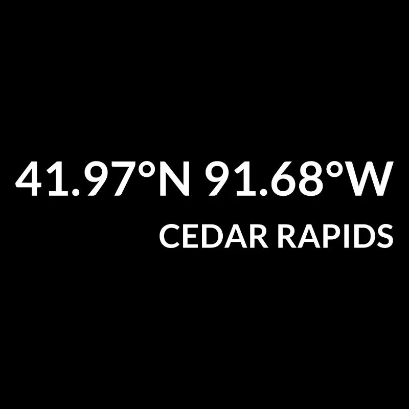 Cedar Rapids, Iowa, USA Coordinates