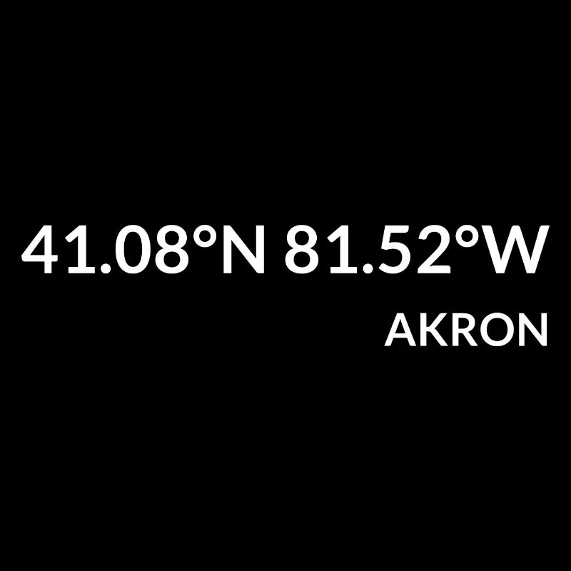 Akron, Ohio, USA Coordinates