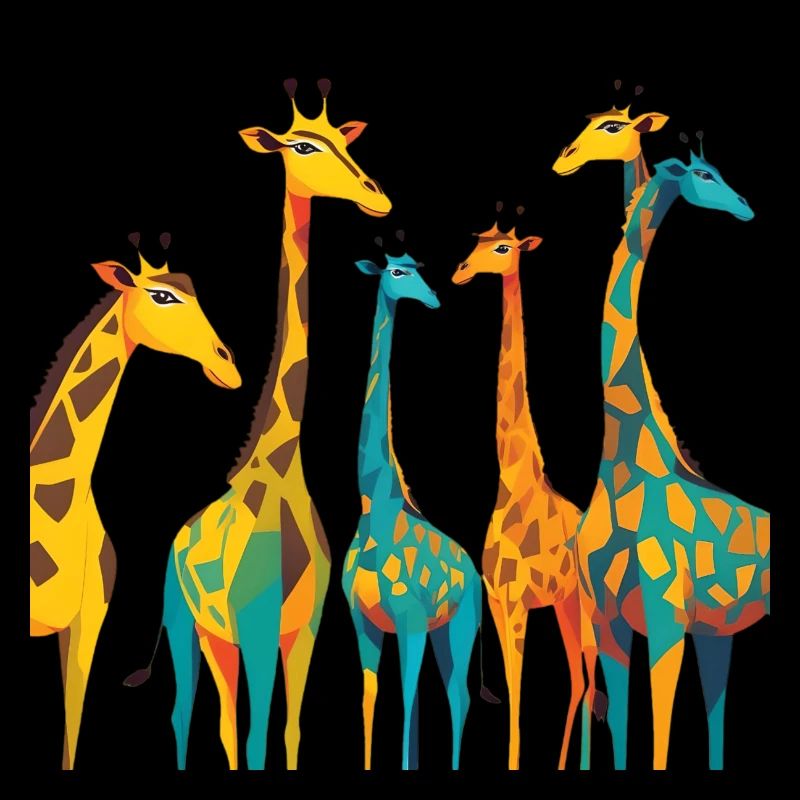 Bunte Giraffen