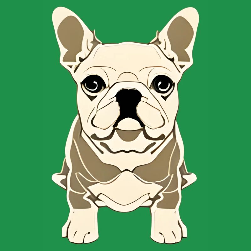 Motif d’impression graphique de conception de bouledogue français
