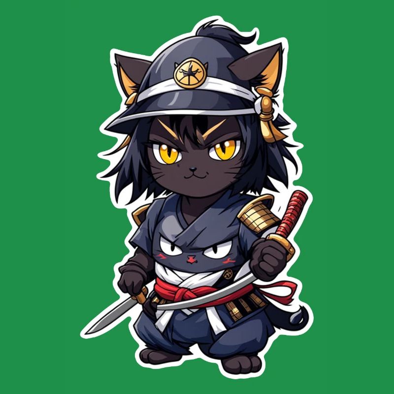 Ninja Katze - Samurai Kätzchen